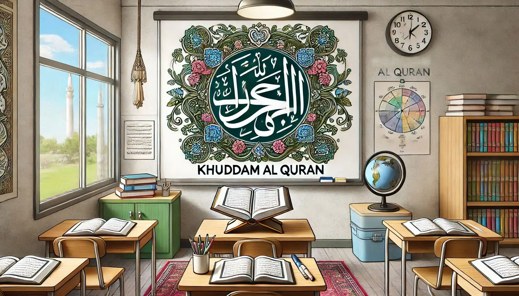 Khuddam Ul Quran Community members gathered for Quranic Arabic learning session